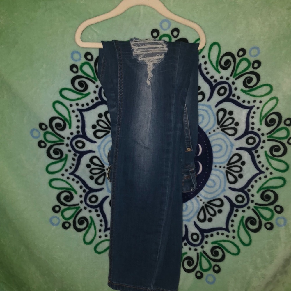 distressed jeans